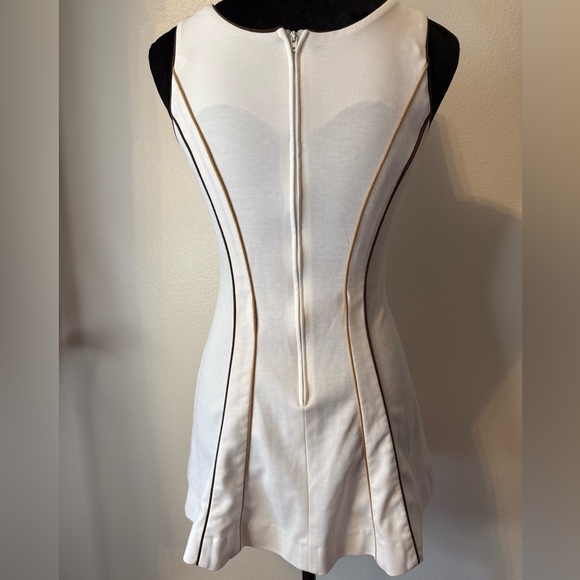 EUC Tail Vintage Sleeveless Tennis Dress With Brown Piping - Picture 2 of 4